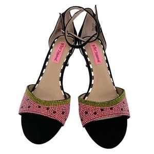 Betsey Johnson Shoes Betsy Johnson Watermelon Jeweled Heels Pink Black